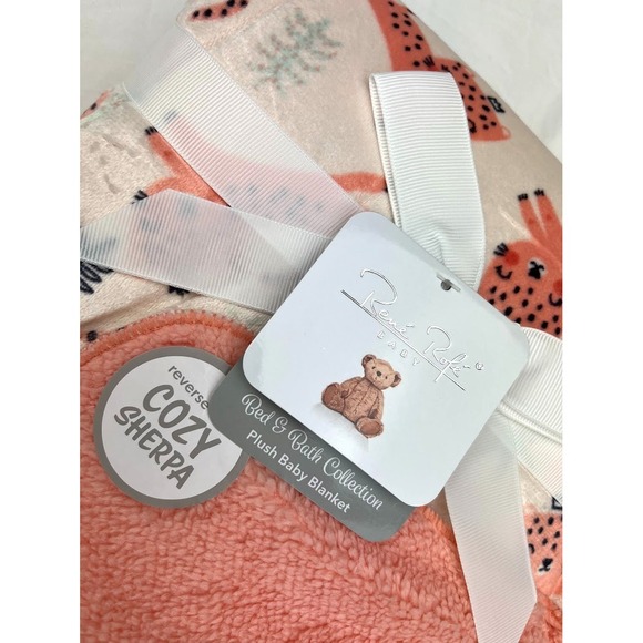 Rene Rofe Cheetah Princess Tiger Blanket Baby Girl Plush Sherpa Bon Bebe Cat NWT - Picture 2 of 3